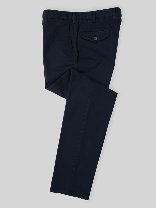 Rota Sport Summer Dark Blue Cotton Supima Sport Trousers With Flaps