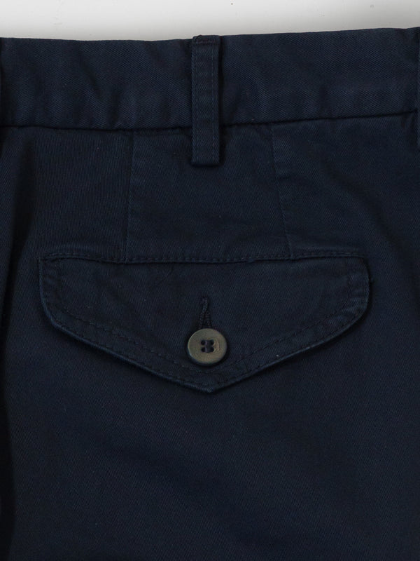 Rota Sport Summer Dark Blue Cotton Supima Sport Trousers With Flaps