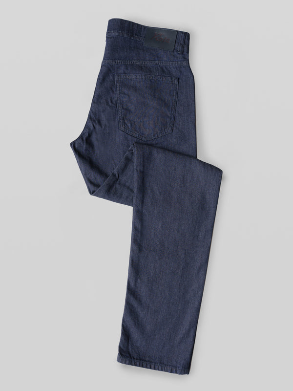Rota Sport Summer Dark Blue Denim Cotton 5 Pockets Trousers