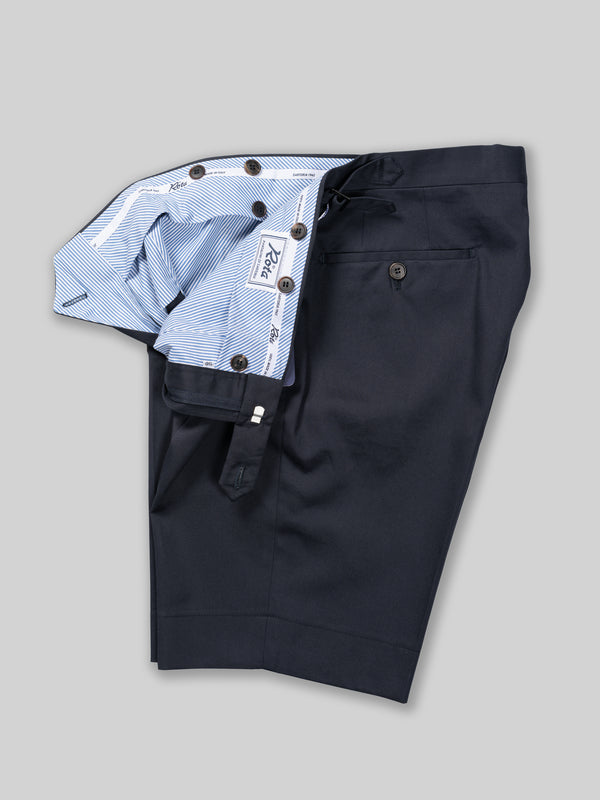 Rota Summer Dark Blue Pair Of Regular Fit Cotton Bermuda