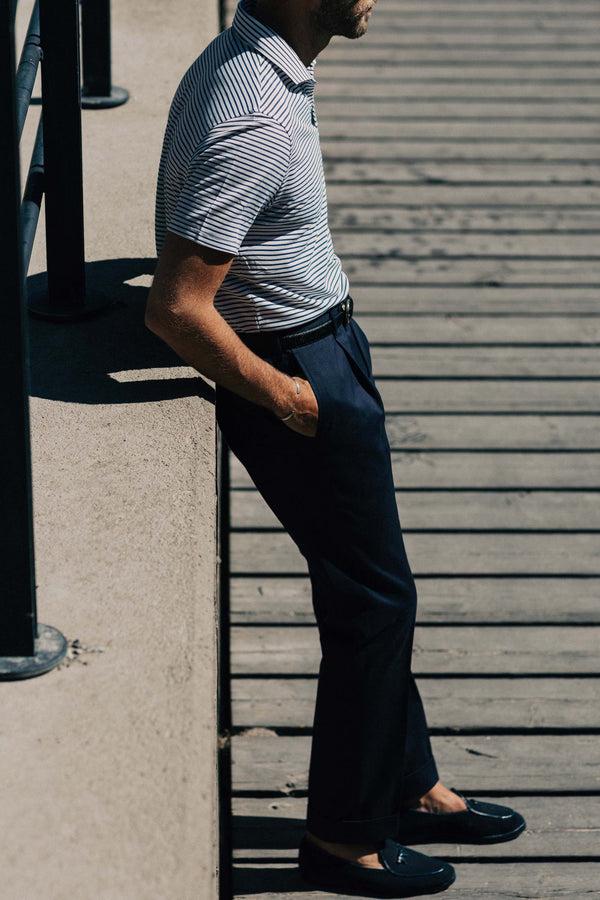 Rota Four Seasons Dark Blue Pair Of Regular Fit Cotton Trousers