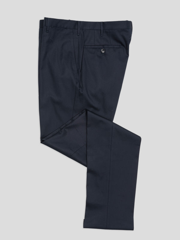 Rota Summer Dark Blue Pair Of Regular Fit Lightweight Supima Cotton Trousers