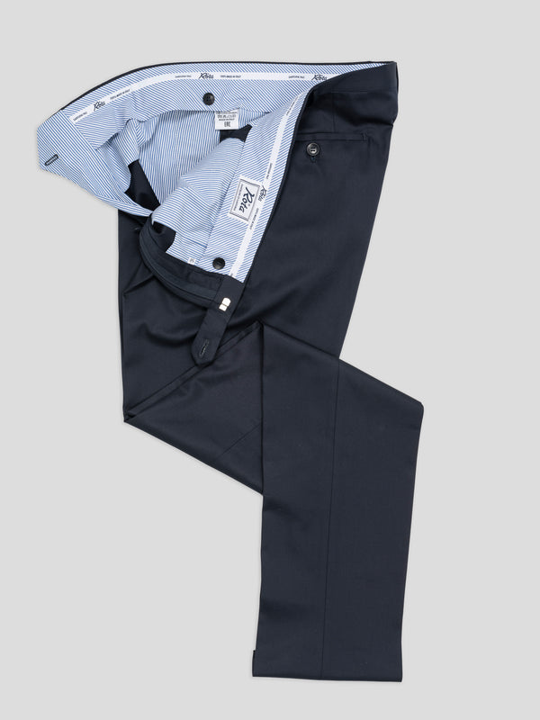 Rota Summer Dark Blue Pair Of Regular Fit Lightweight Supima Cotton Trousers