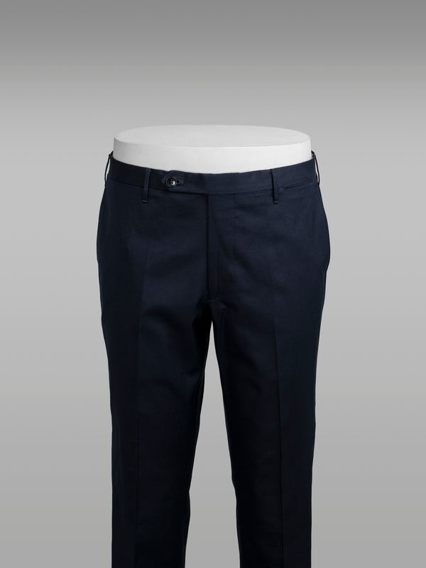 Rota Summer Dark blue pair of regular fit lightweight supima cotton trousers
