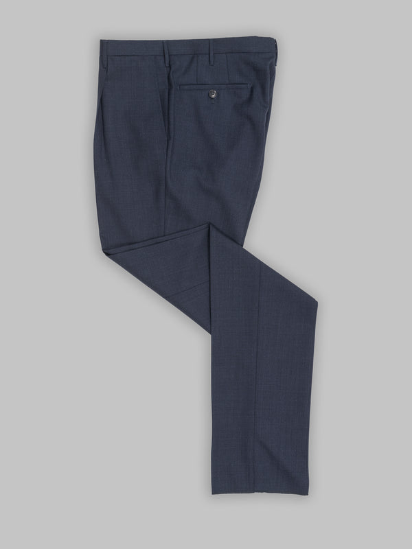 Rota Summer Dark Blue Pair Of Regular Fit Two Ply Wool Trousers