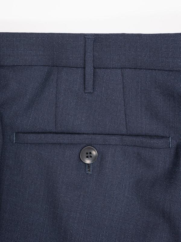 Rota Summer Dark Blue Pair Of Regular Fit Two Ply Wool Trousers