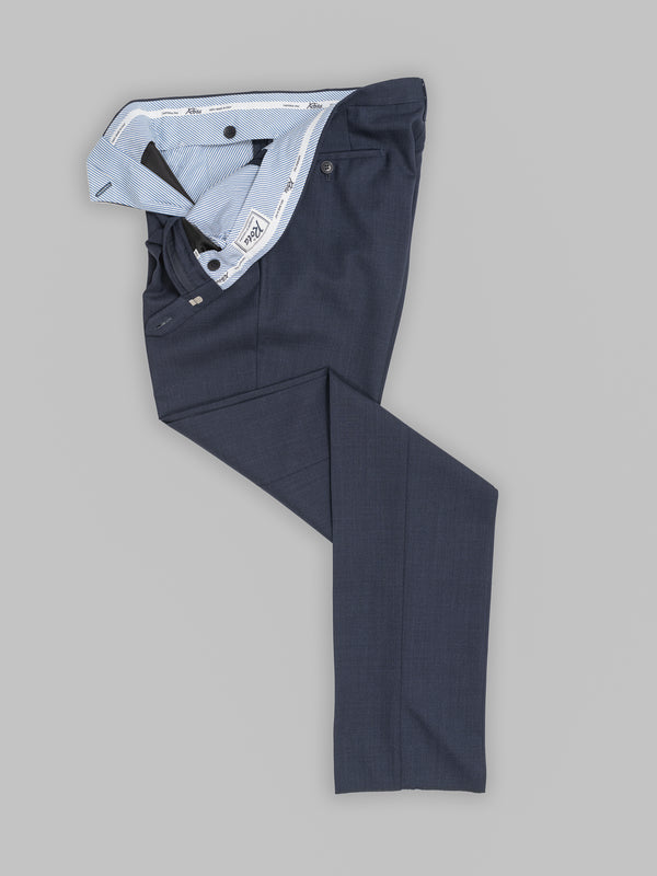 Rota Summer Dark Blue Pair Of Regular Fit Two Ply Wool Trousers