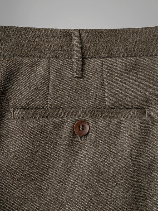 Rota Winter Dark Fawn Pair Of Regular Fit Wool Trousers