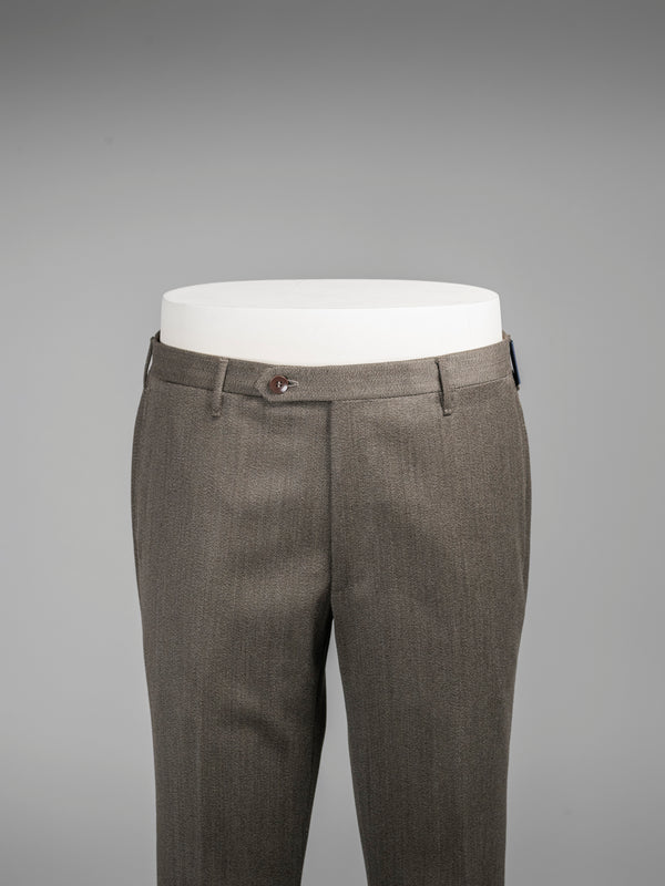 Rota Winter Dark fawn pair of regular fit wool trousers