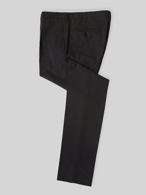 Rota Summer Dark Grey Elastic Wool Slim Fit Trousers