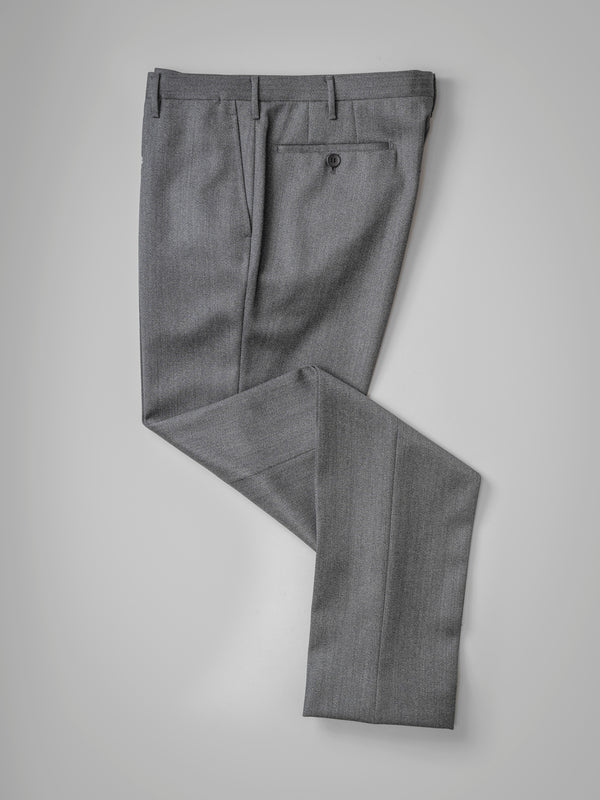 Rota Winter Dark Grey Pair Of Regular Fit Covert Wool Trousers