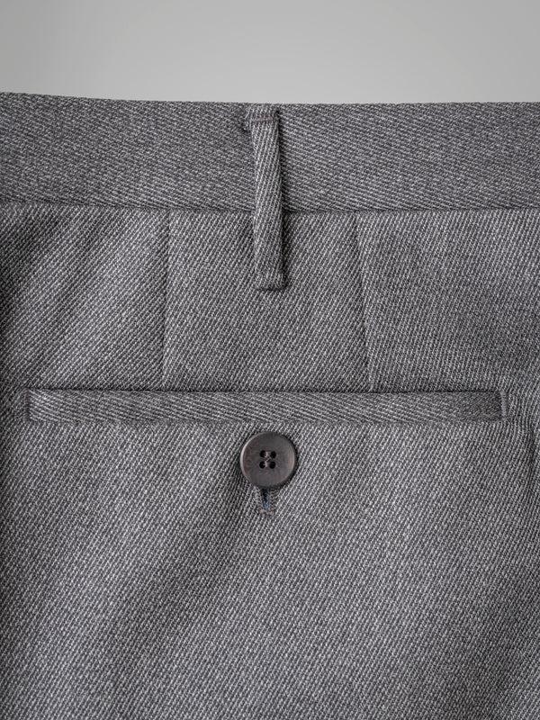 Rota Winter Dark Grey Pair Of Regular Fit Covert Wool Trousers