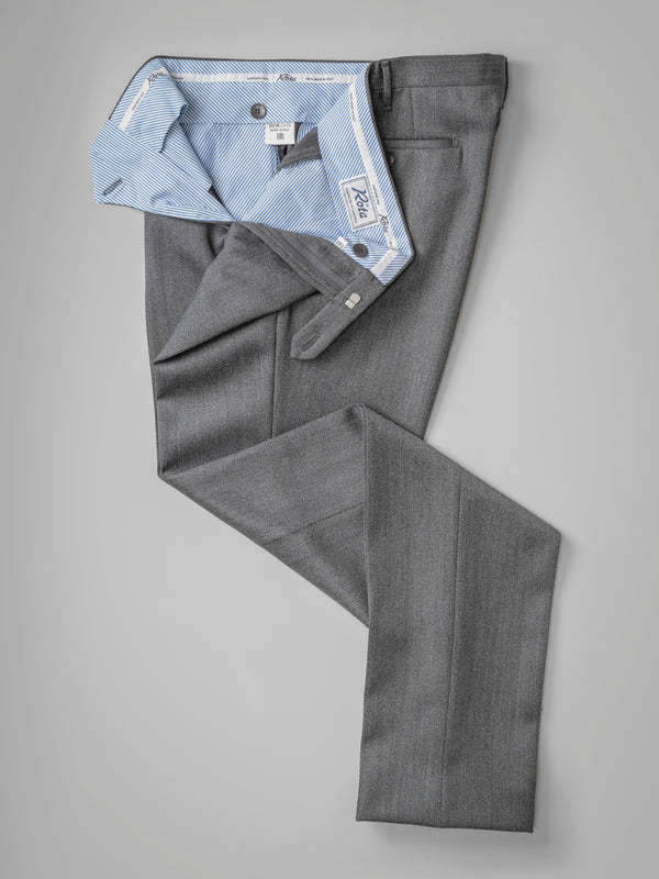 Rota Winter Dark Grey Pair Of Regular Fit Covert Wool Trousers