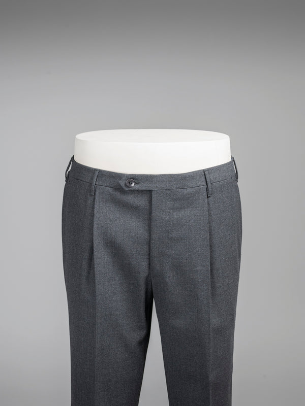 Rota Winter Dark grey pair of regular fit four ply wool trousers