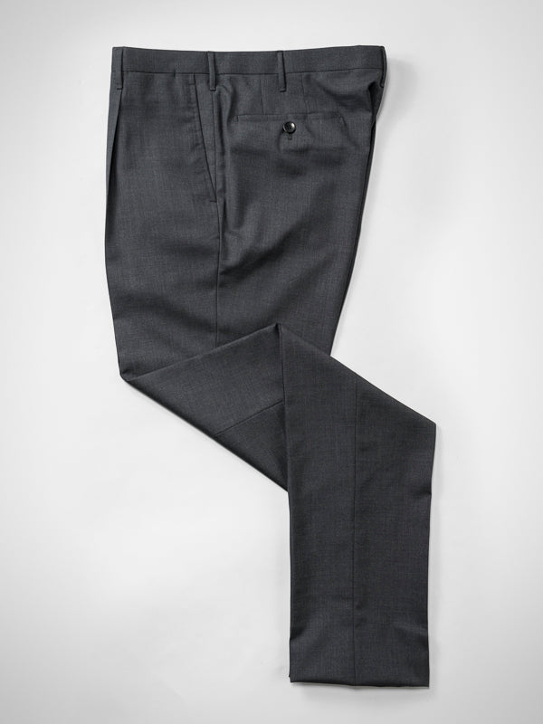 Rota Summer Dark Grey Pair Of Regular Fit Wool Trousers