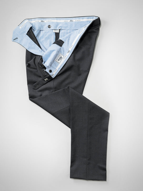 Rota Summer Dark Grey Pair Of Regular Fit Wool Trousers