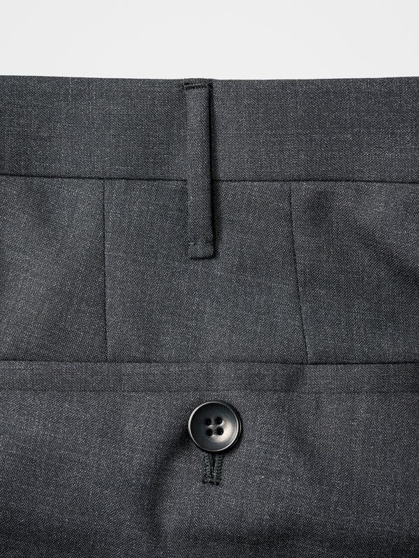 Rota Summer Dark Grey Pair Of Regular Fit Wool Trousers