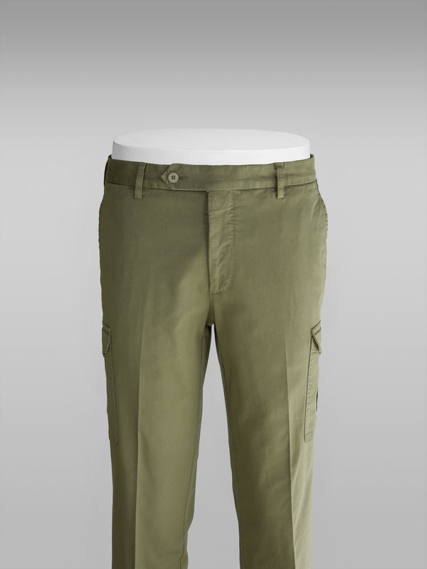Rota Sport Summer Green supima cotton cargo sport trousers with flaps