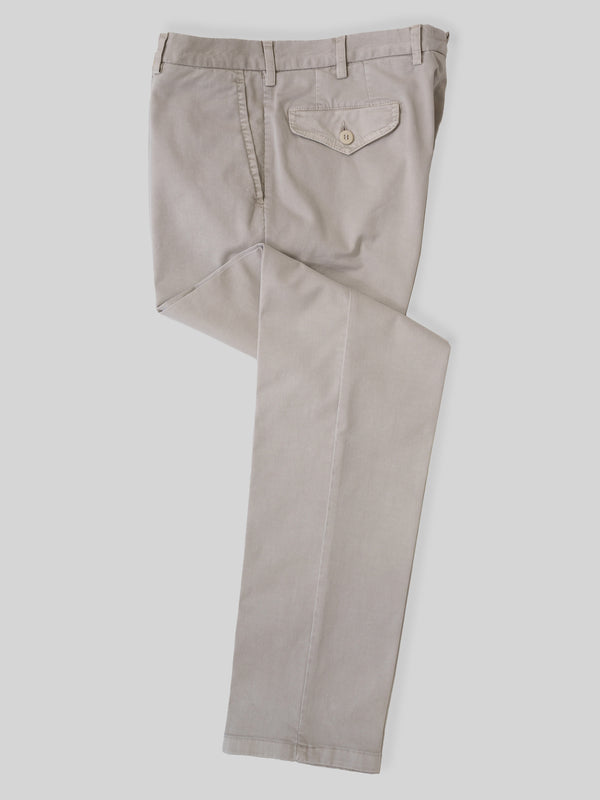 Rota Sport Summer Light Beige Cotton Supima Sport Trousers With Flaps