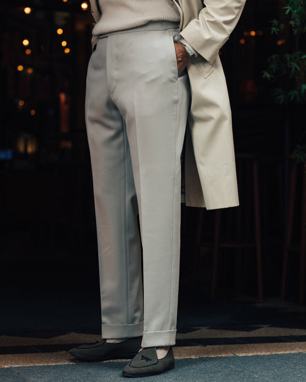 Rota Winter Light Beige Pair Of Regular Fit Cavalry Twill Wool Trousers