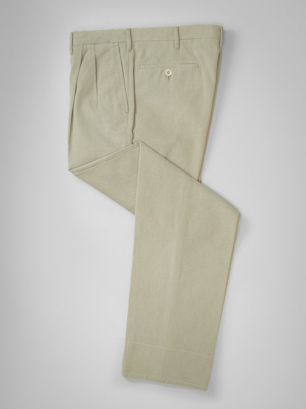 Rota Winter Light Beige Pair Of Regular Fit Cotton Stretch Trousers