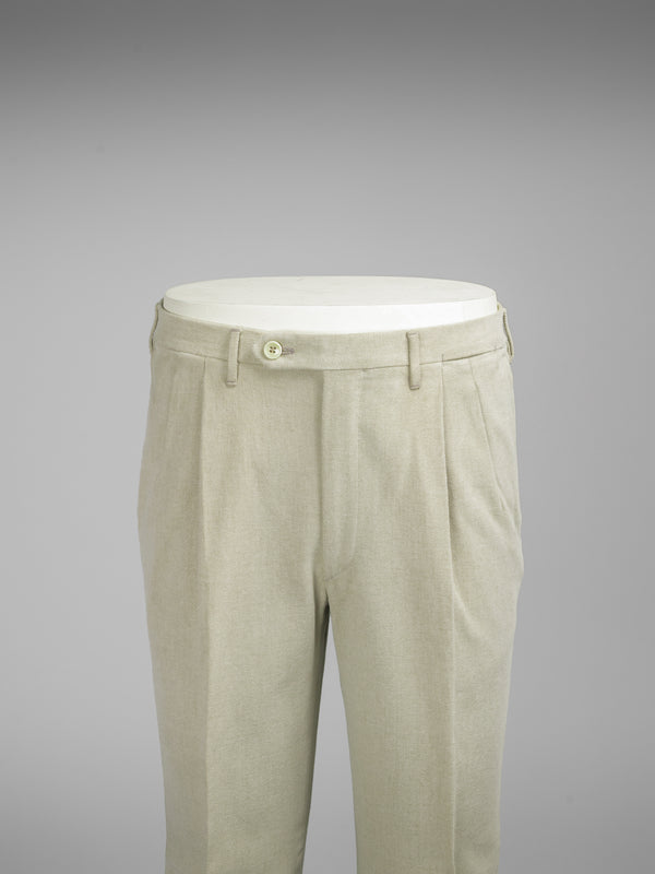 Rota Winter Light beige pair of regular fit cotton stretch trousers