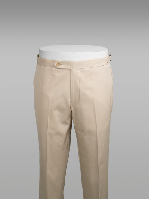 Rota Summer Light beige pair of regular fit supima cotton trousers