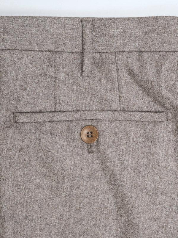 Rota Winter Light Beige Pair Of Regular Fit Wool Flannel Trousers