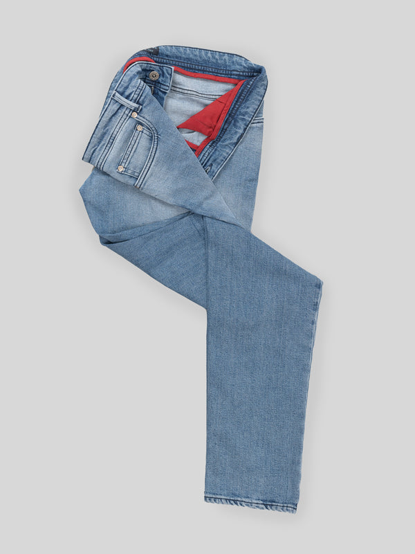 Rota Sport Four Seasons Light Blue Denim Cotton 5 Pockets Trousers