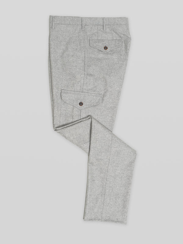 Rota Winter Light Grey Melange Flannel Cargo Pockets