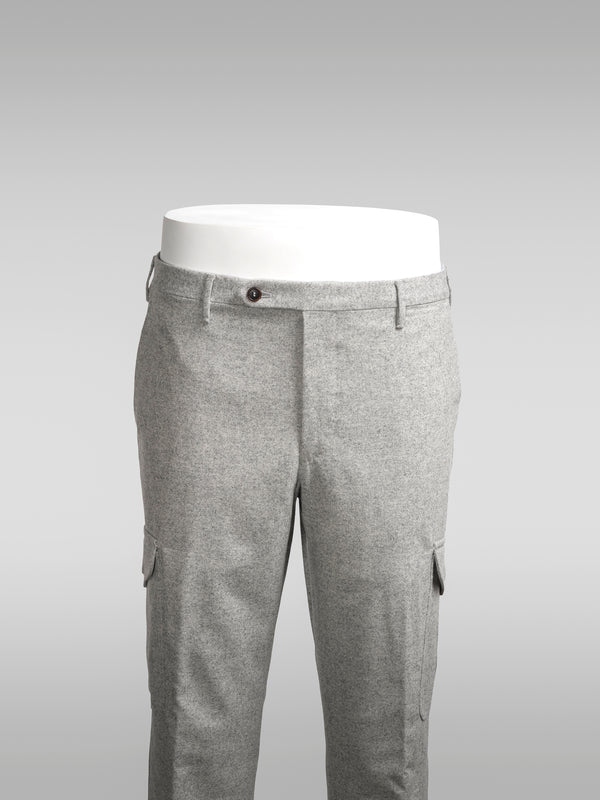 Rota Winter Light grey melange flannel cargo pockets