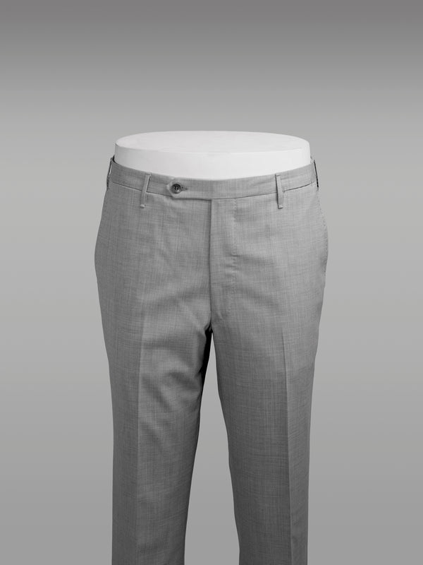 Rota Summer Light grey pair of regular fit elastic wool trousers