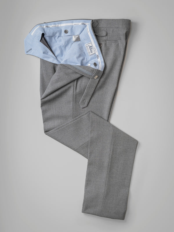 Rota Winter Light Grey Pair Of Regular Fit Fourply Wool Trousers