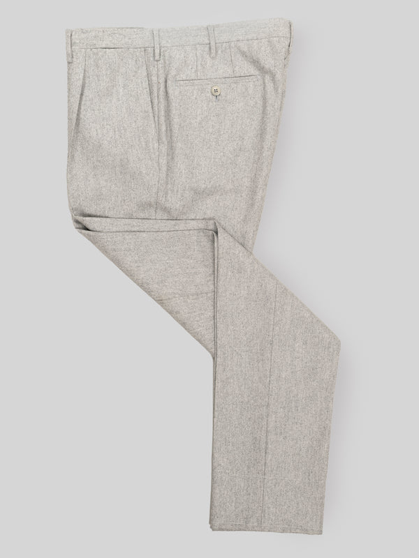 Rota Winter Light Grey Pair Of Regular Fit Wool Flannel Trousers