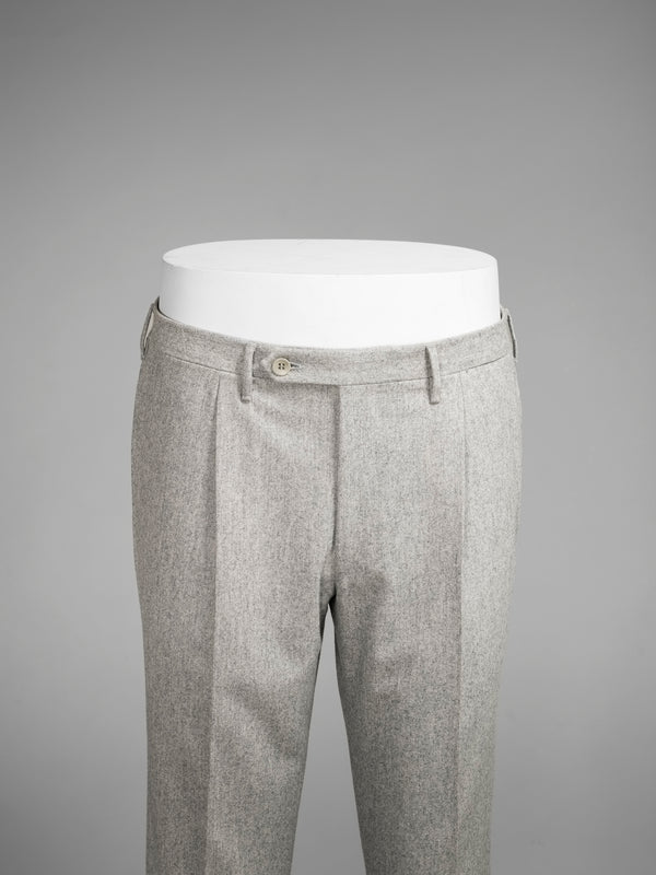 Rota Winter Light grey pair of regular fit wool flannel trousers