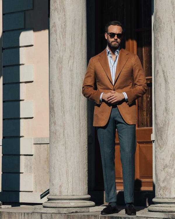 Rota Summer Light Grey Pair Of Regular Fit Wool Trousers