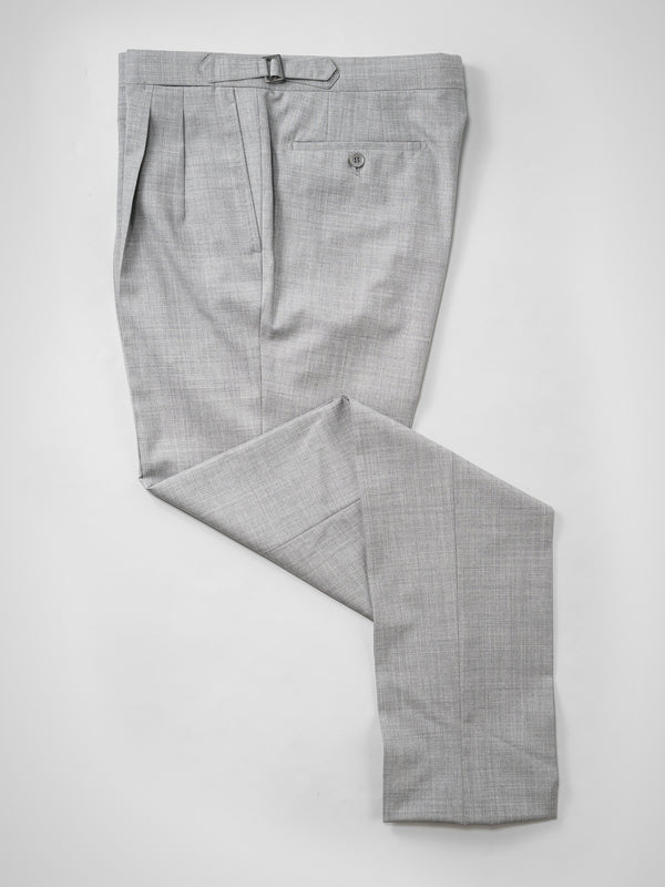 Rota Summer Light Grey Pair Of Regular Fit Wool Trousers