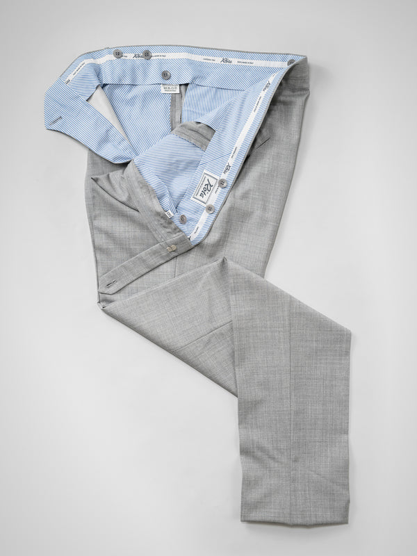 Rota Summer Light Grey Pair Of Regular Fit Wool Trousers