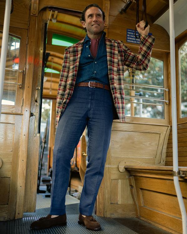 Rota Sport Summer Blue Linen Sport Trousers