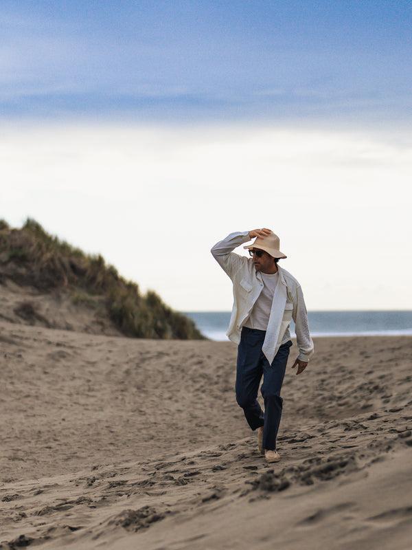 Rota Summer Elastic Belt Wool Trousers 1 Pleat