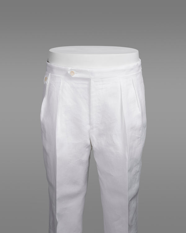 Rota Summer New York white linen trousers