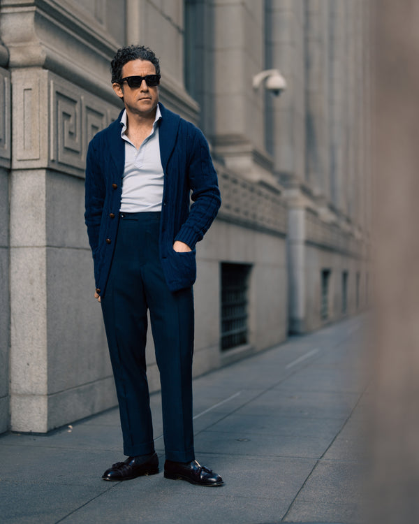 Rota Summer Roma Dark Blue Wool Trouser