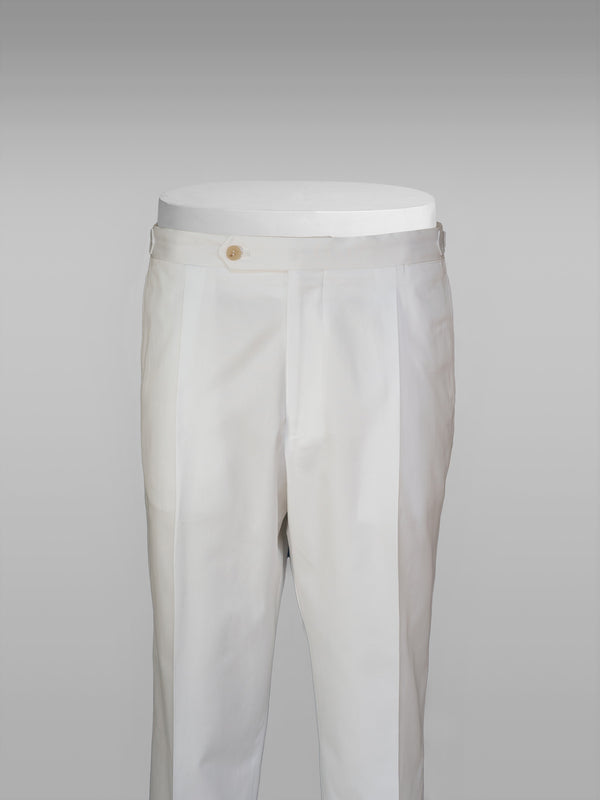 Rota Summer white supima cotton trousers