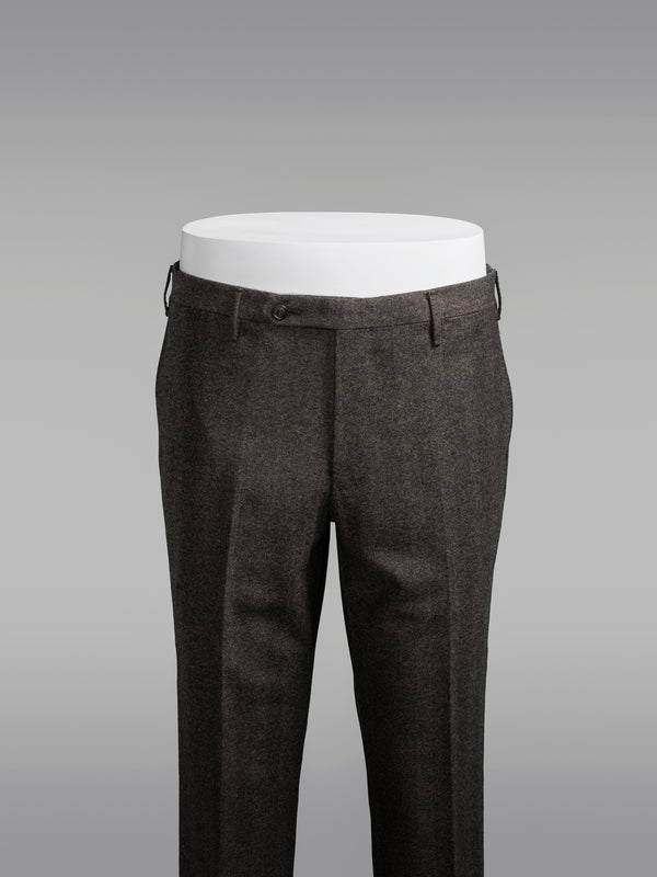 Rota Winter Brown herringbone flannel trousers