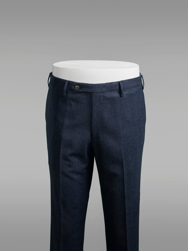 Rota Winter Dark blue herringbone flannel trousers