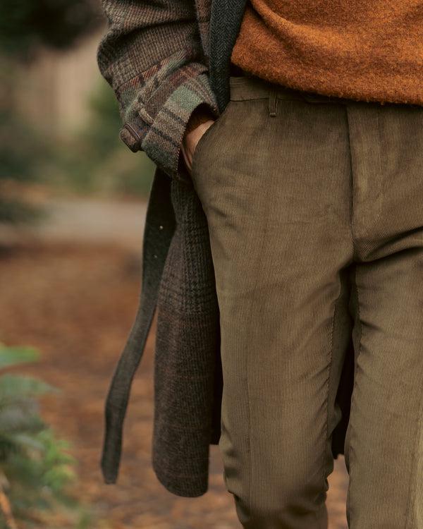 Rota Winter Green Corduroy Medium Wale Trousers