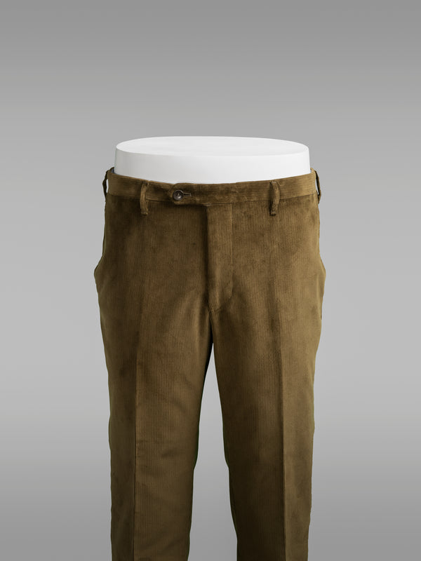 Rota Winter Green corduroy medium wale trousers