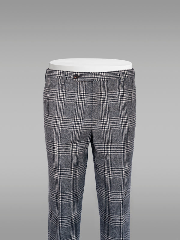 Rota Winter Grey check flannel trousers