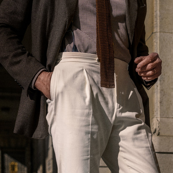 Rota Winter Ivory Cotton Elastan Trousers