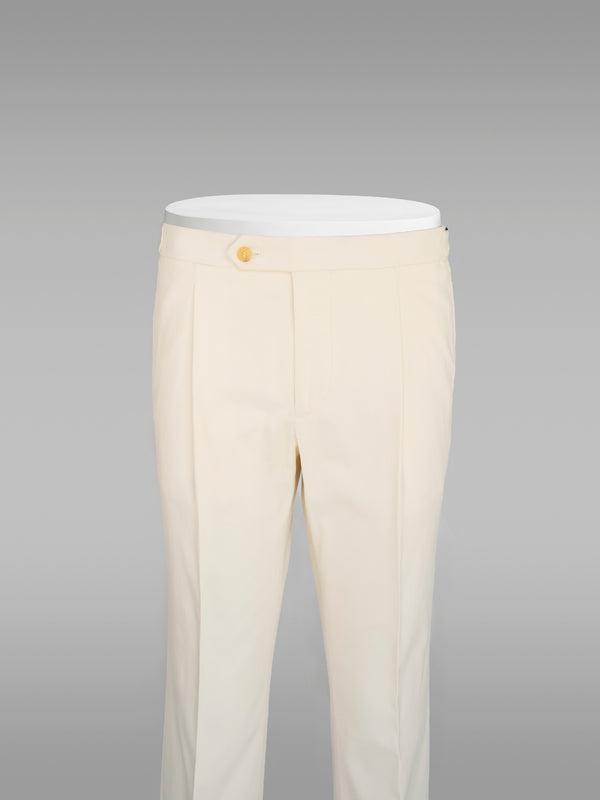 Rota Winter Ivory cotton elastan trousers